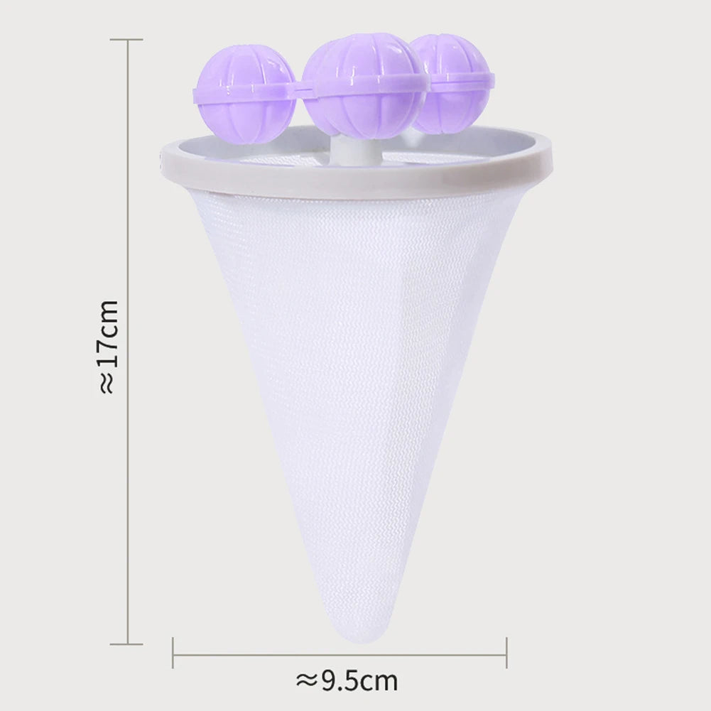 1-5PC Washing Machine Hair Filter Floating Pet Fur Lint Hair Removal Catcher Reusable Mesh Dirty Collection Pouch Cleaning Balls