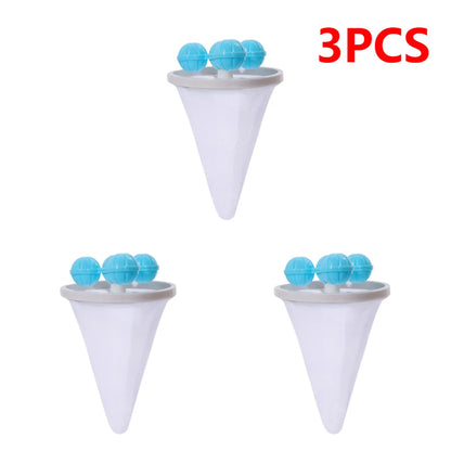 1-5PC Washing Machine Hair Filter Floating Pet Fur Lint Hair Removal Catcher Reusable Mesh Dirty Collection Pouch Cleaning Balls